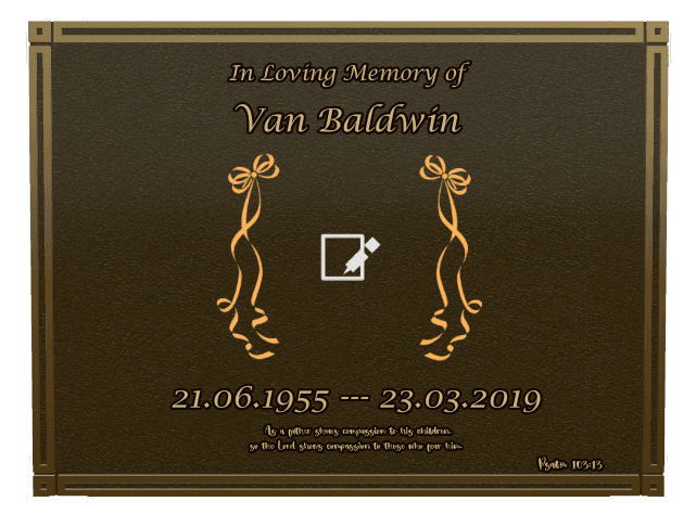 Square Bronze Plaque – In Loving Memory preview