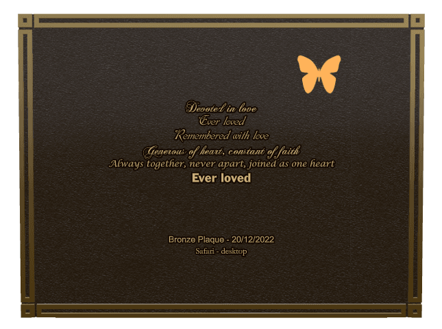 Bronze Plaque Bronze Plaque – Butterflies preview