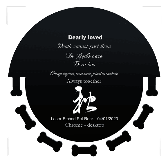 Cat Bowl Laser-Etched Black Granite Headstone – Dearly Loved preview
