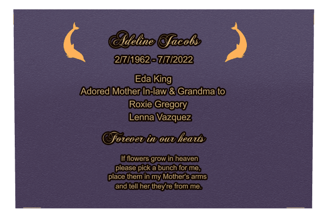 Square Bronze Plaque – Forever in Our Hearts preview