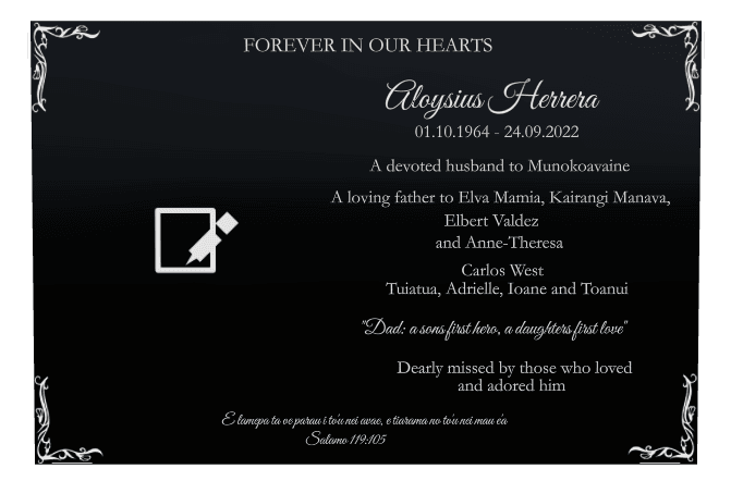 Rectangle (landscape) Laser-Etched Color Plaque – Husband Memorial preview