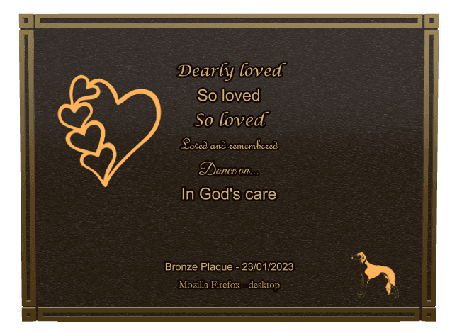 Bronze Plaque Bronze Plaque – Loved And Remembered Plaque preview