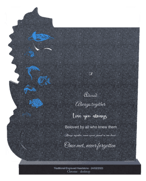 Headstone 11 - Fish memorial design preview