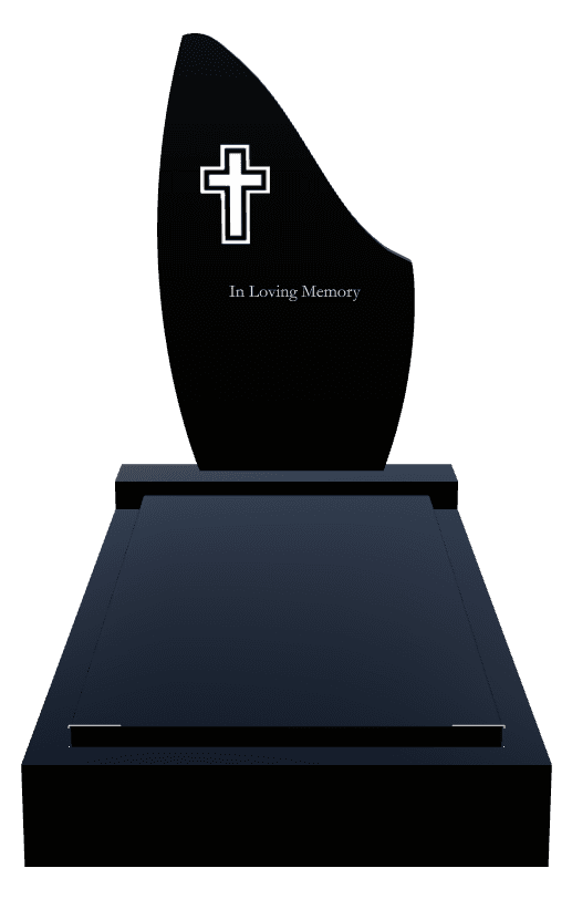 Laser-Etched Black Granite Monument – In Loving Memory preview