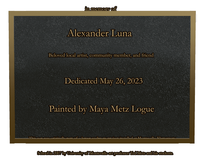 Rectangle (landscape) Bronze Plaque – Teacher Memorial preview