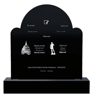 Headstone 17 - Dearly Loved memorial design preview