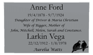 Stainless Steel Plaque - John 4 memorial design preview