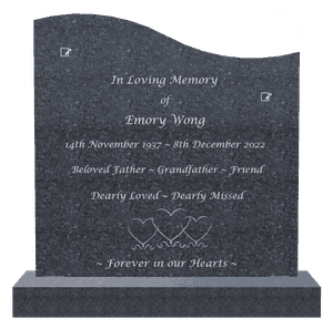 Left Wave - Dearly Loved Dearly Missed memorial design preview