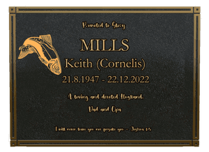 Rectangle Landscape Devoted Husband Plaque memorial design preview