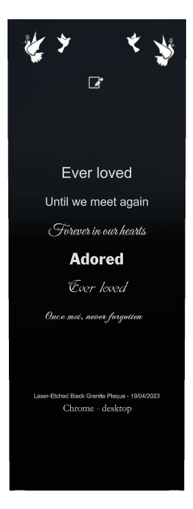 Square Laser-Etched Color Plaque – Forever in Our Hearts preview