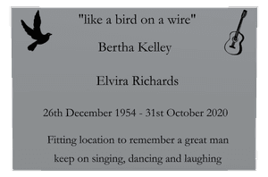Stainless Steel Plaque - John memorial design preview