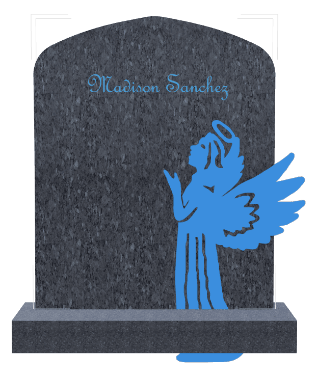 Traditional Engraved Headstone – Angel preview