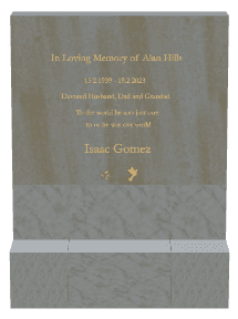 Rectangle Landscape Devoted Husband 2 memorial design preview