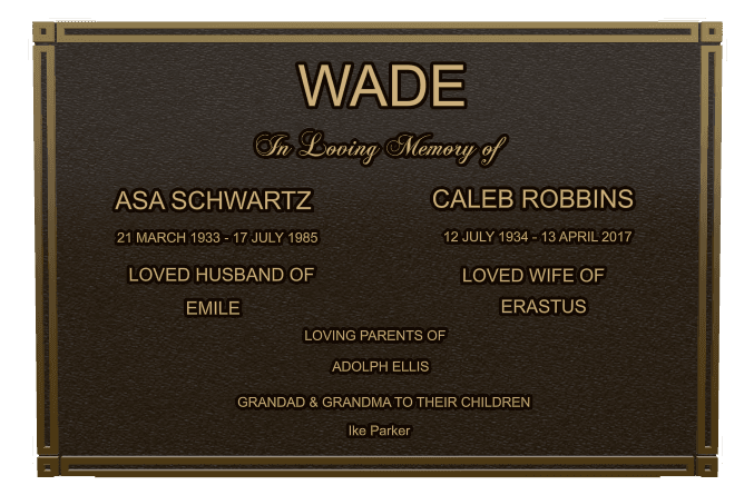 Rectangle (landscape) Bronze Plaque – Father Memorial preview