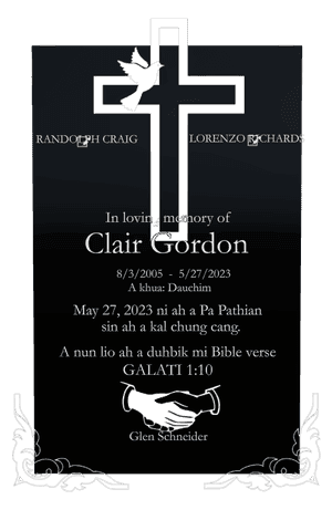 Rectangle Portrait in Loving Memory 6 memorial design preview