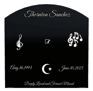 Curved Top - Star memorial design preview