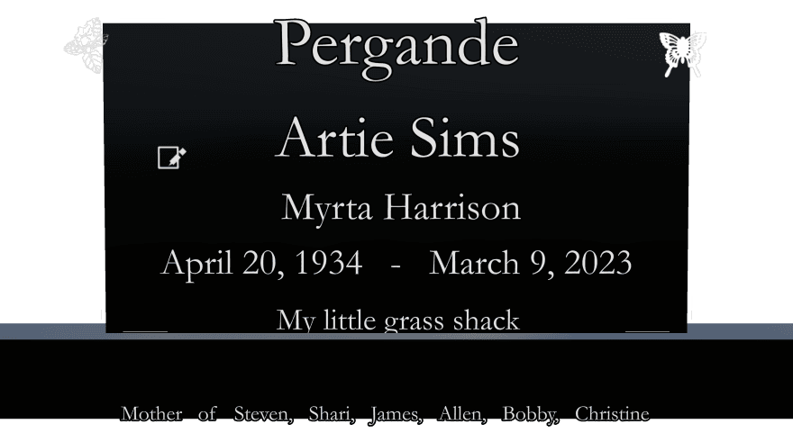 Square Laser-Etched Black Granite Headstone – James Headstone preview