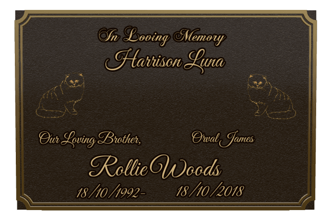 Bronze Plaque Bronze Plaque – In Loving Memory preview
