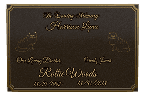 Bronze Plaque - In Loving Memory 24 memorial design preview
