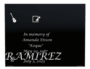 Square - Music Headstone memorial design preview