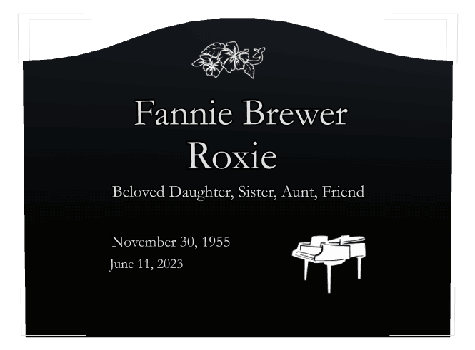 Serpentine Laser-Etched Black Granite Headstone – Beloved Daughter preview