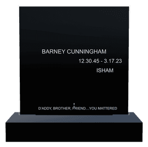 Square - Brother Headstone memorial design preview
