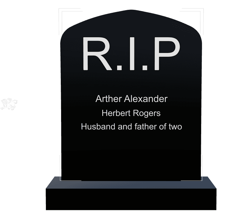 Laser-Etched Black Granite Headstone – Service preview