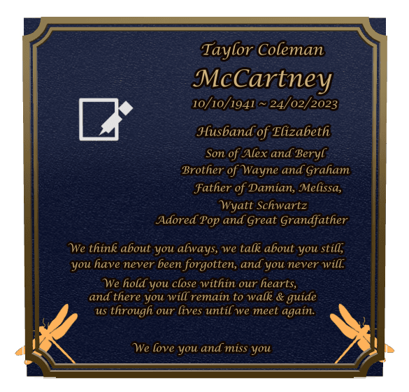 Rectangle (landscape) Bronze Plaque – Father Memorial preview