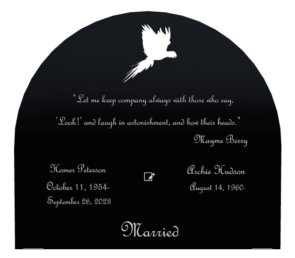 Half Round Laser-Etched Black Granite Headstone – Parrot preview