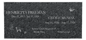 Square - Bird Flower memorial design preview