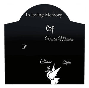 Curved Gable - In Loving Memory memorial design preview