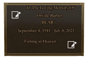 Rectangle Landscape Fishing memorial design preview