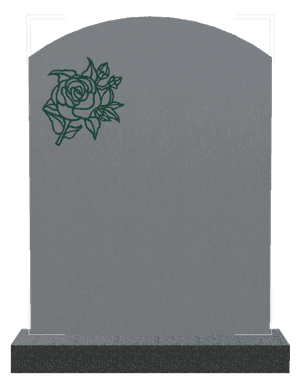 Curved Top - Rose memorial design preview