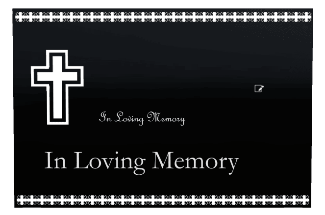 Rectangle (landscape) Laser-Etched Color Plaque – cross preview