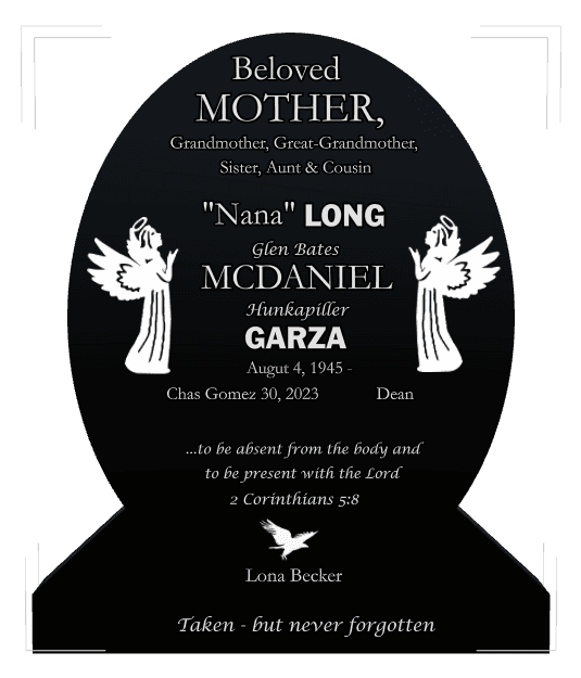 Laser-Etched Black Granite Headstone – Ruth preview