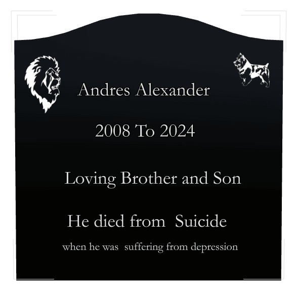 Serpentine Laser-Etched Black Granite Headstone – Dog preview
