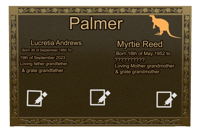 Rectangle (landscape) Bronze Plaque – kangaroo preview