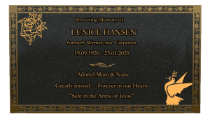Rectangle Landscape Safe in The Arms of Jesus Plaque memorial design preview