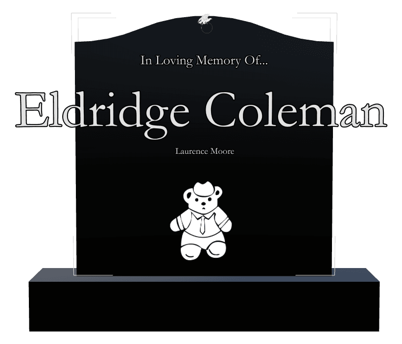 Serpentine Laser-Etched Black Granite Headstone – In Loving Memory preview
