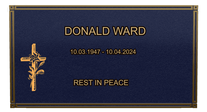 Rectangle (landscape) Bronze Plaque – Rest In Peace preview