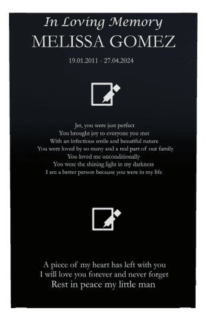 Rectangle Portrait Rest in Peace 3 memorial design preview