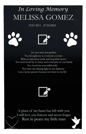 Rectangle Portrait Rest in Peace 4 memorial design preview