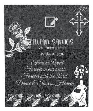 Rectangle Portrait Forever in Our Hearts 11 memorial design preview