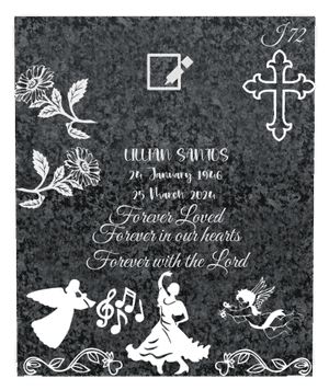 Rectangle Portrait Forever in Our Hearts 12 memorial design preview