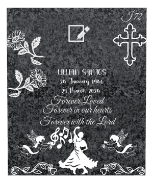 Rectangle Portrait Forever in Our Hearts 13 memorial design preview