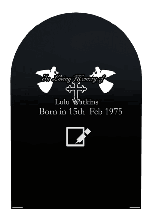 Half Round - In Loving Memory 4 memorial design preview