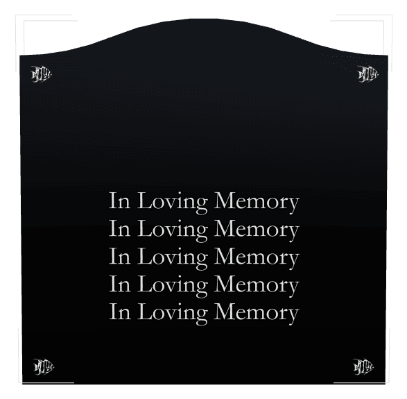 Serpentine Laser-Etched Black Granite Headstone – In Loving Memory preview