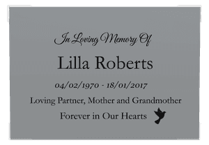 Stainless Steel Plaque - Loving Partner memorial design preview