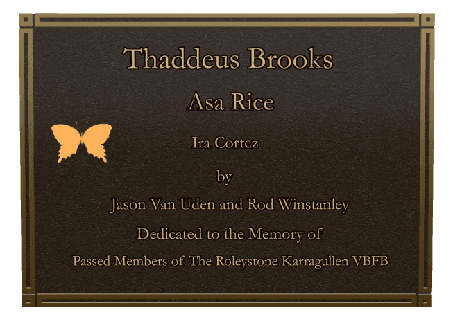 Rectangle (landscape) Bronze Plaque – butterflies preview