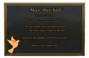 Rectangle Landscape Forever in Our Hearts 32 memorial design preview
